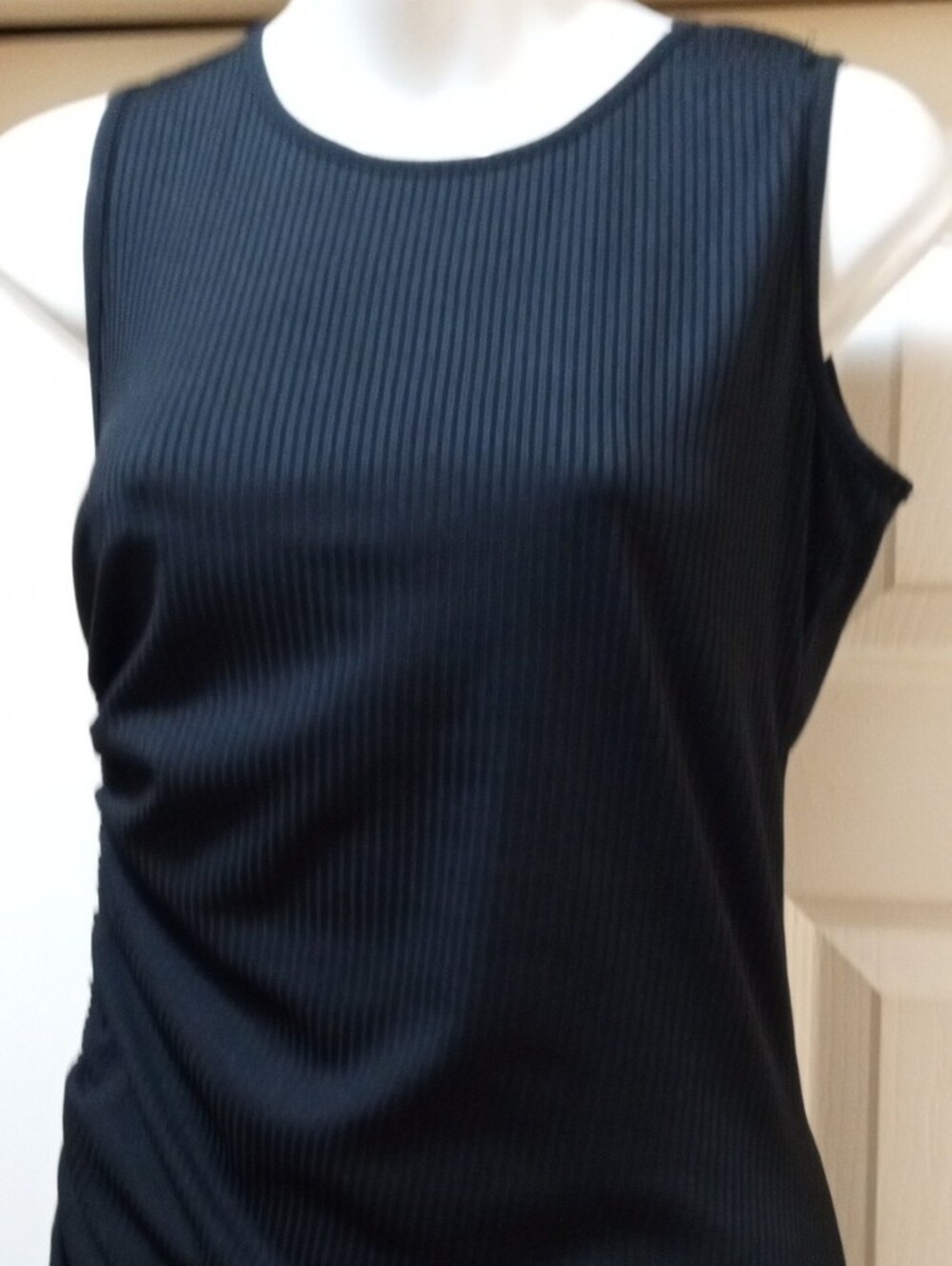 Black Ruched Side Tank Mini Dress - Picture 5 of 8